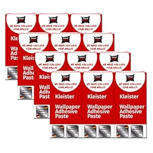 GREAT ART speciale pasta 12 st – voor behangen Ideaal voor het bevestigen van fotobehang posters en fotobehang van…