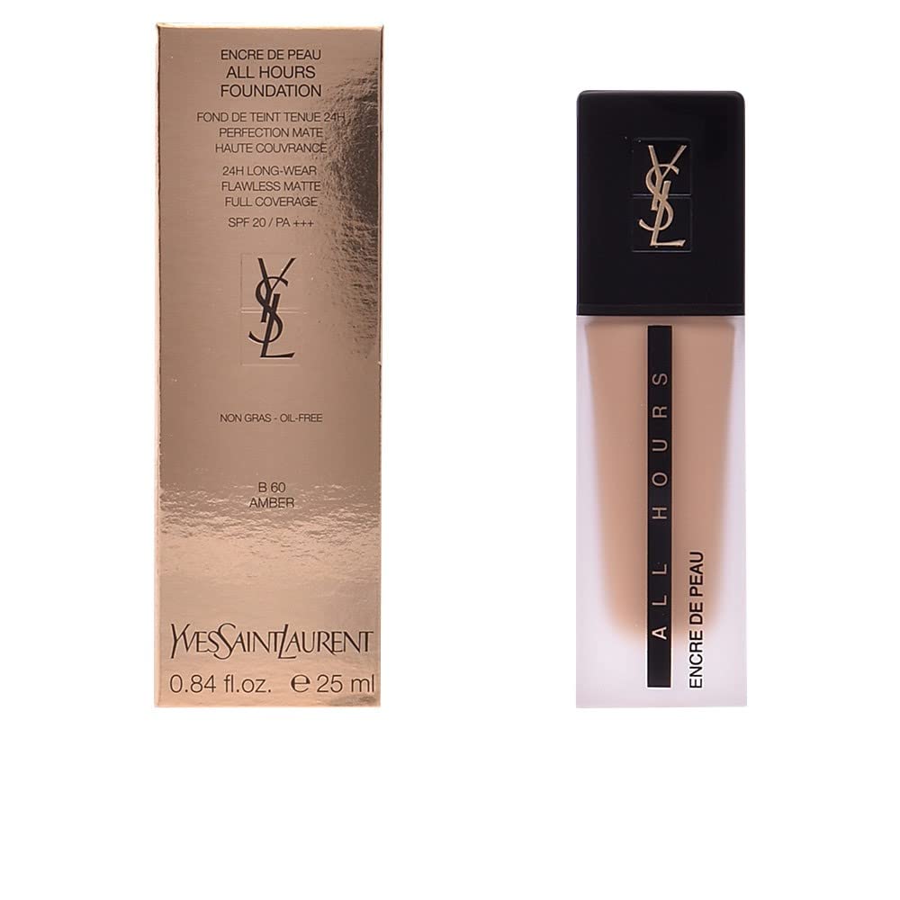 Yves Saint Laurent Encre de Peau All Hours Fondotinta Liquido, B60 Amber, 25 ml