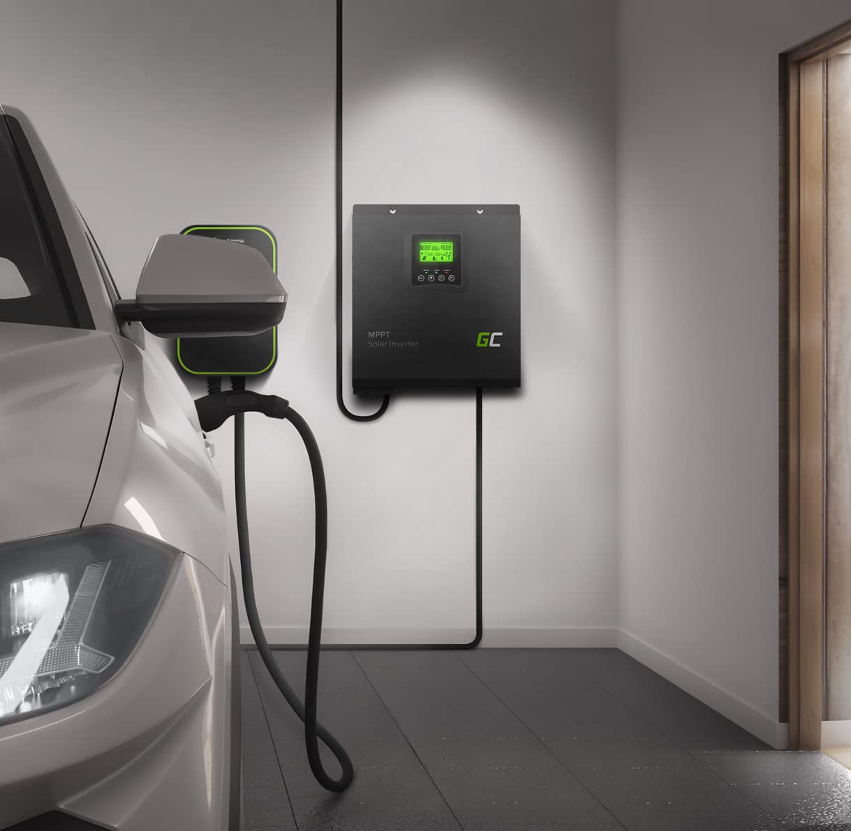 Green Cell® 1000W/2000W 1kW 12V 230V Solar Wechselrichter Off Grid mit Laderegler MPPT Reiner Sinus Volt Spannungswandler Konverter Pure Sine Wave Power Inverter DC AC Umwandler Stromwandler