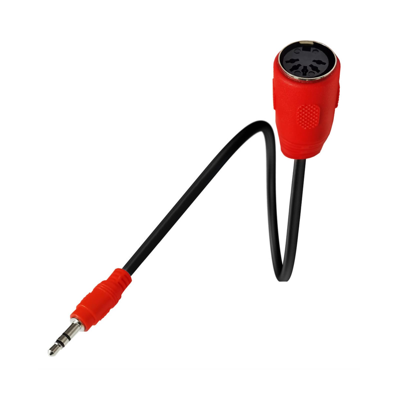 Huanging Women's As The Pic Show 5Pin Din To 3.5Mm Male Cable Straight Head Adapter Cord For Keyboard Piano Drum Effectors 50Cm Length
