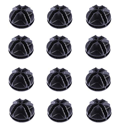 OUNONA 20 Pcs Wire Cube Plastic Connectors for Cube Storage Shelving and Cabinet Modular Organizer Closet Clasp Buckle Clip (Black)