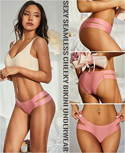 Knowyou Seamless Underwear for Women Sexy Bikini Panties Cheeky High Cut Hipster Stretch Cute Panty for Ladies2