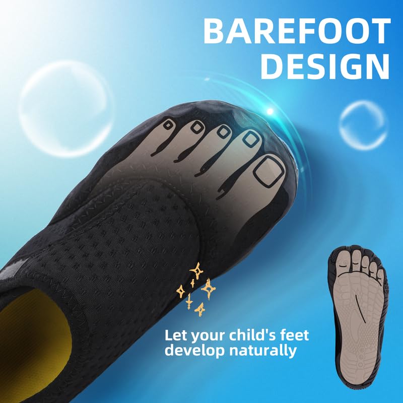 Escarpines Niño Niña Zapatillas de Agua Respirable Zapatos Agua Zapatos de Playa Descalzo de Secado Rápido Escarpines Piscina Calzado de Antideslizante Unisex 26-37 EU