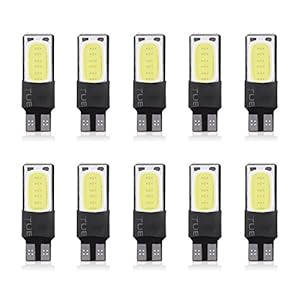 Qiilu 10pcs T10 W5W 6SMD Plaque d’immatriculation de Licence Lampe, Lampe de lecture, lampe pour Tableau de bord(Lumière blanche)