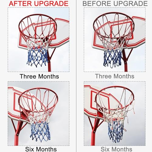 Image of ZAIN SPORTS - Basketball Ring with Net - 195 Grams Professional Upgraded Basketball Net Outdoor with 21 inches Durable 10 Loops - Heavy Duty Basketball Hoop Net for Indoor or Outdoor Play (7 No. Ball)