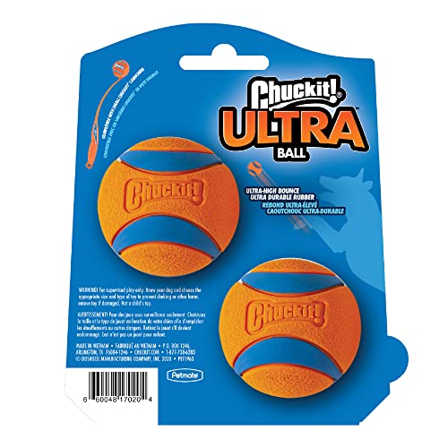 Image of Chuckit! Ultra Ball Dog Toy, Durable Rubber, Small 2-in, 2 Pack