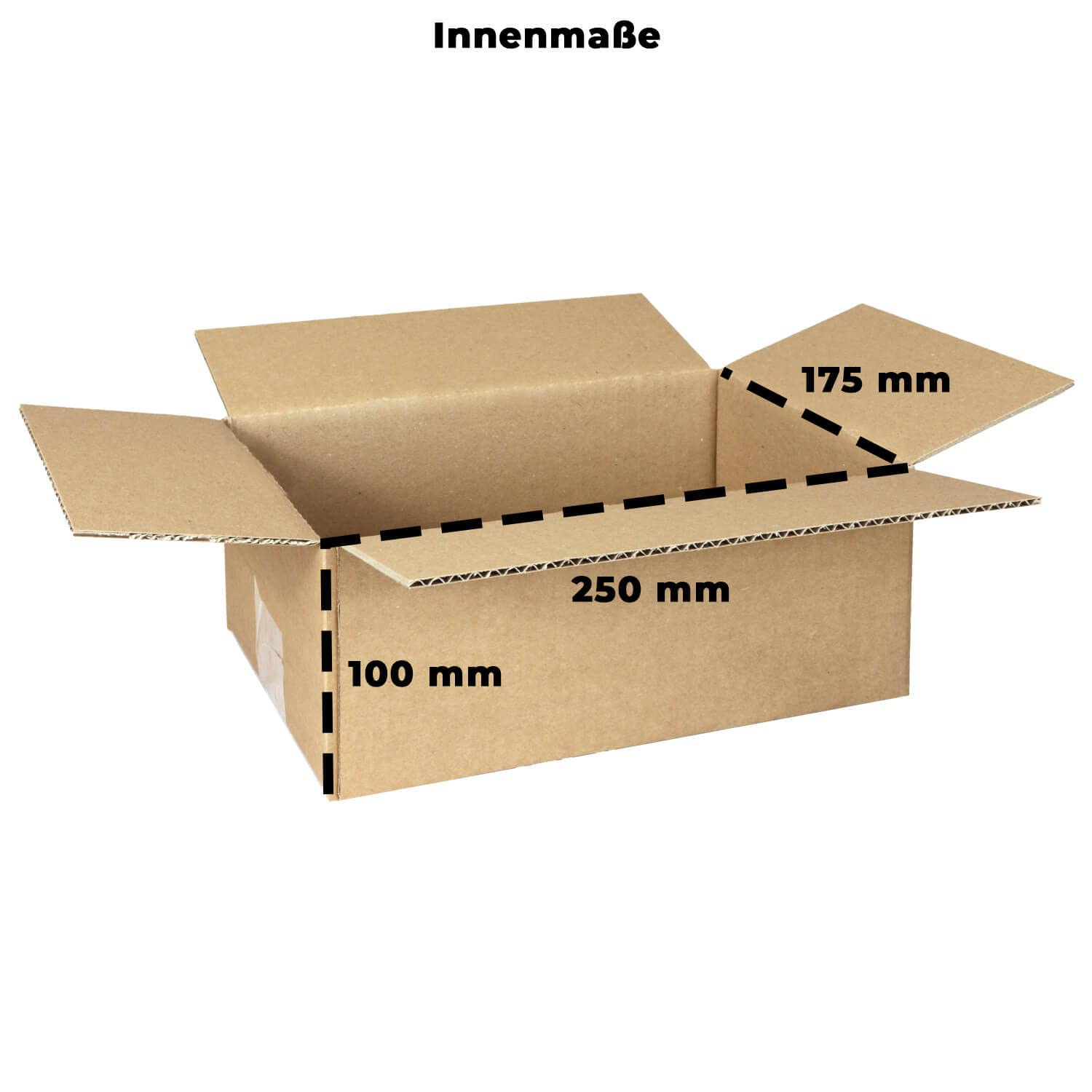 smiley pack 300 Stück Faltkartons 250 x 175 x 100 mm braun KK24 Versandkarton Verpackungskartons 25 x 17,5 x 10 cm aus Wellpappe 1 wellig Karton Pappkarton Versandbox Paket Päckchen