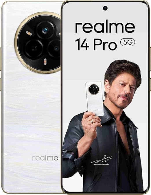 realme 14 Pro+ 5G (Pearl White, 8GB RAM, 128GB Storage)