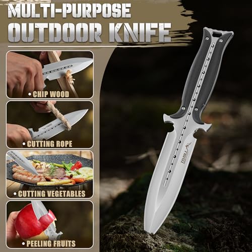 TIVOLI Outdoor Messer 440C Edelstahl Full Tang G10 Griff Schwarz – Ansicht 5