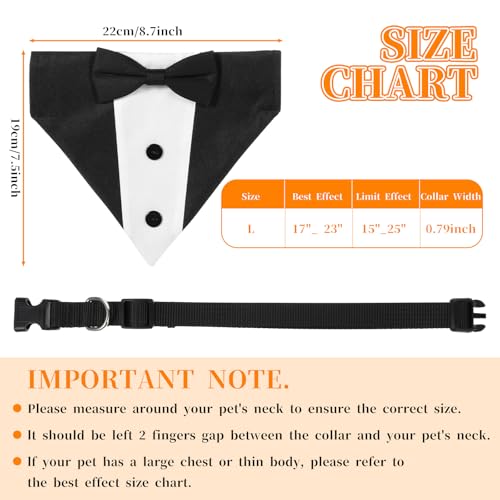 Hund Smoking Bandana Halsband Hochzeit Fliege für Hunde Fliege Verstellbar für Krawatte Haustiere Formelle Halsketten Hund Welpe Kätzchen Hochzeit Geburtstag Schwarz Weiss