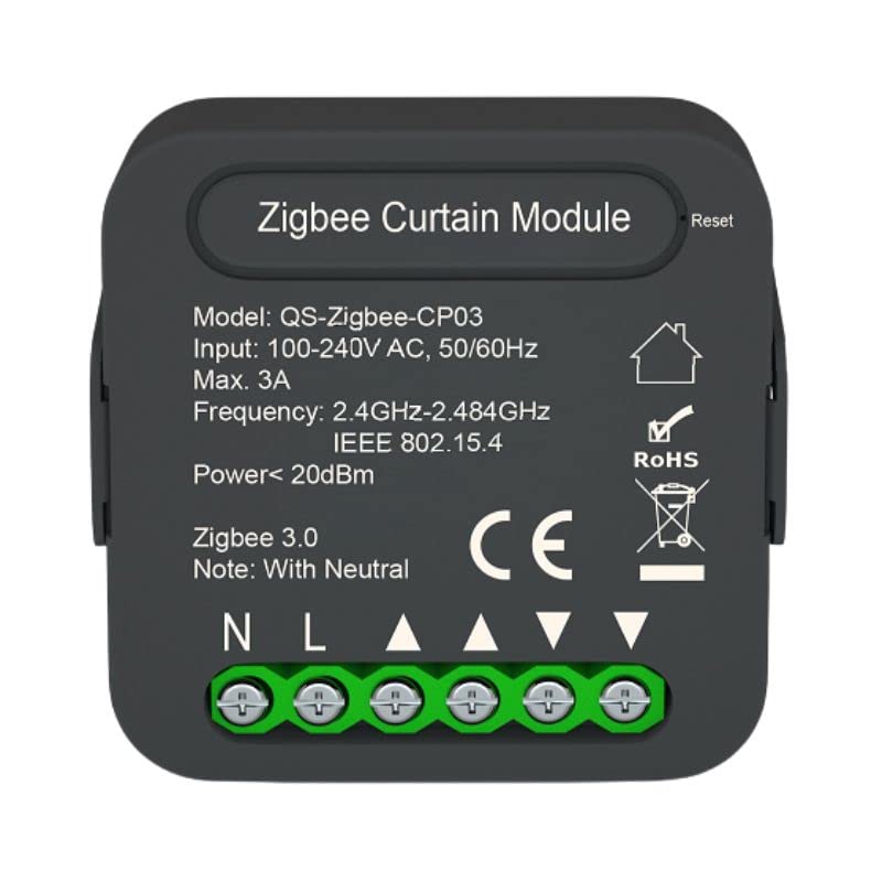 Modules Interrupteur pour Volet Roulant Zigbee (4 pièces) + 1 passerelle Zigbee