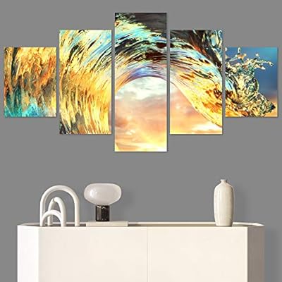 SIGNWIN 5 Panel Canvas Wall Art Modern Art...