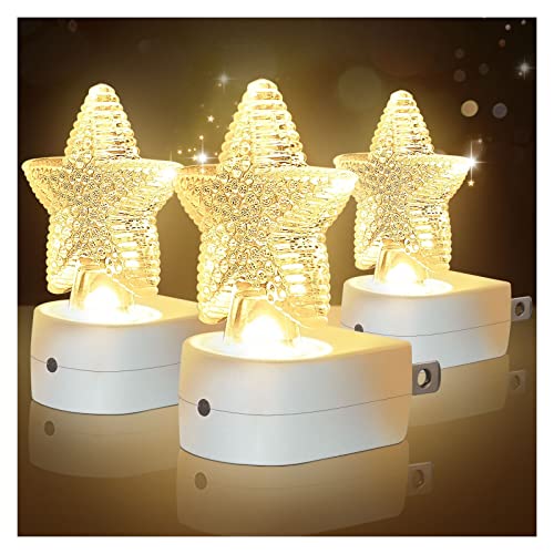 Image of Star Plug-in LED Night Light – Dusk to Dawn Sensor & Manual Switch, Adjustable Brightness, Décor, Gift, Cute Nightlight for Bathroom, Kids, Nursery