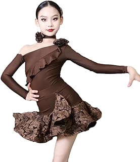 Faldas de Baile de salón Latino para niñas Ropa Profesional de Manga Larga para Tango Salsa Rumba y Samba Disfraces de Bailarina