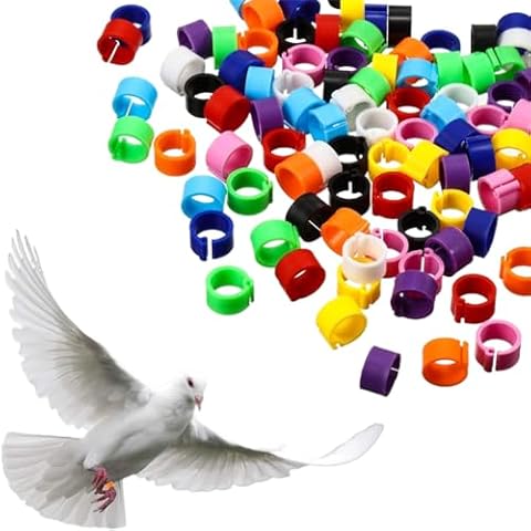 OQKAHIV 100 Pcs Multicolour Bird Paw Rings Cover