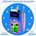 Portable Nail Drill Professional 35000 RPM, MOCOWIND Rechargeable Electric Nail File Machine for Acrylic Gel Polishing Removing, Cordless E-File with Bits Kit for Manicure Salon Home, Blue & Purple