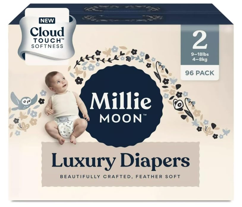 Image of Millie Moon Luxury Diapers - (Size - 2 and Count - 96)