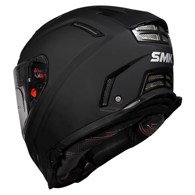 Image of SMK Agnar Full Face Helmet, Dual Visor, Clear Pinlock 70 Ready, ISI , Dot & Ece 22.06 Certified