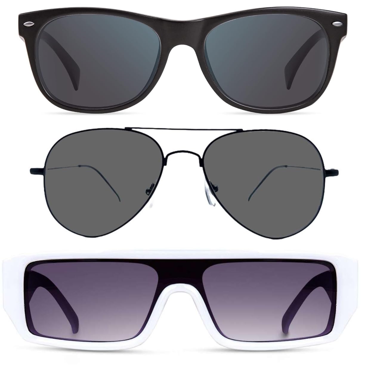 CHIBRO Sunglasses For Women Oversized Rimless Diamond Cutting Lens Sun Glasses