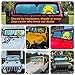 Windshield Sun Shade for Jeep Wrangler JK JKU JL JLU1997-2024,Window Sun Visor for UV Rays & Heat Protection,Duck Windshield Sunshade