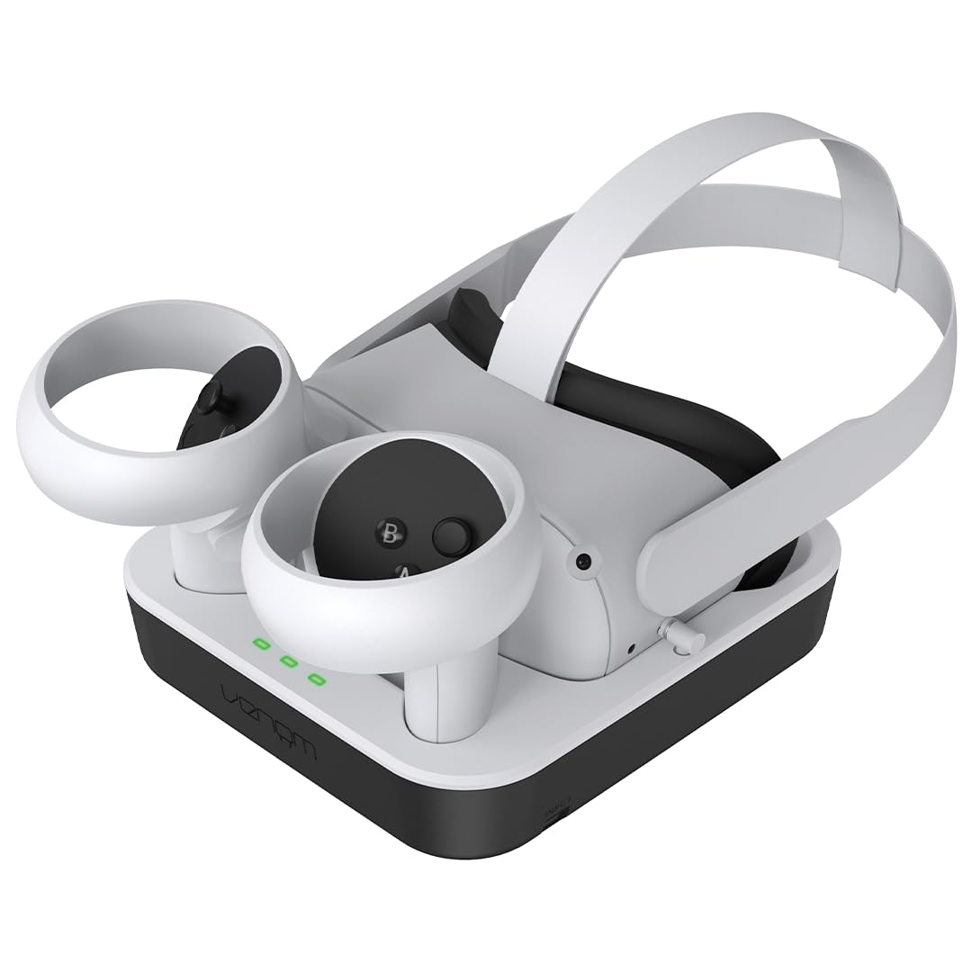 Quest 2 128GB VR、Charging Dock Venom - Charging Dock with Rechargeable Battery Packs for Meta