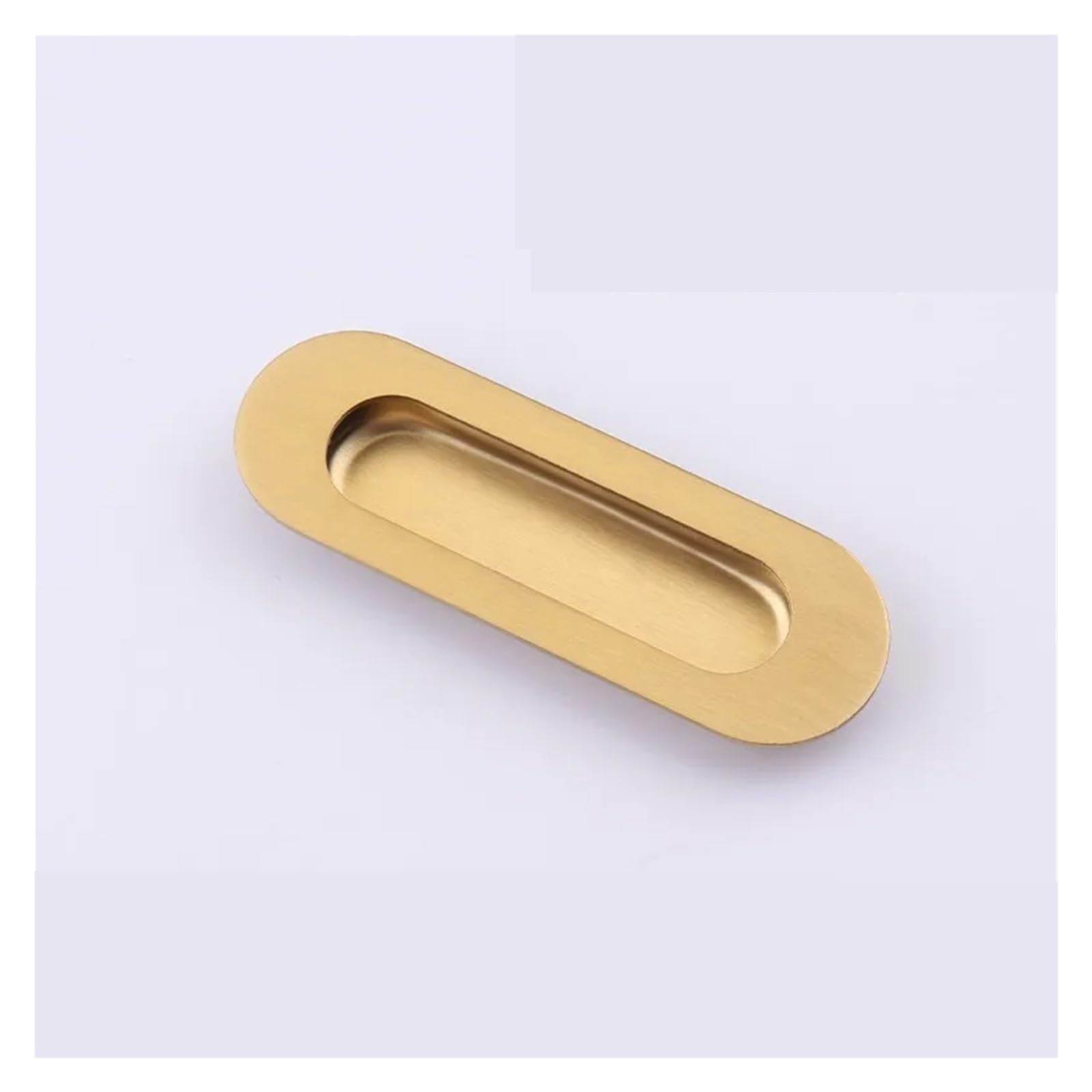 Mohuied Golden A 120Mm Recessed Handle Oval-Shaped Concealed Recessed Handle For Furniture Kitchen Cabinet Drawer Knobs Cupboard Invisible Sliding(Golden A 120Mm)