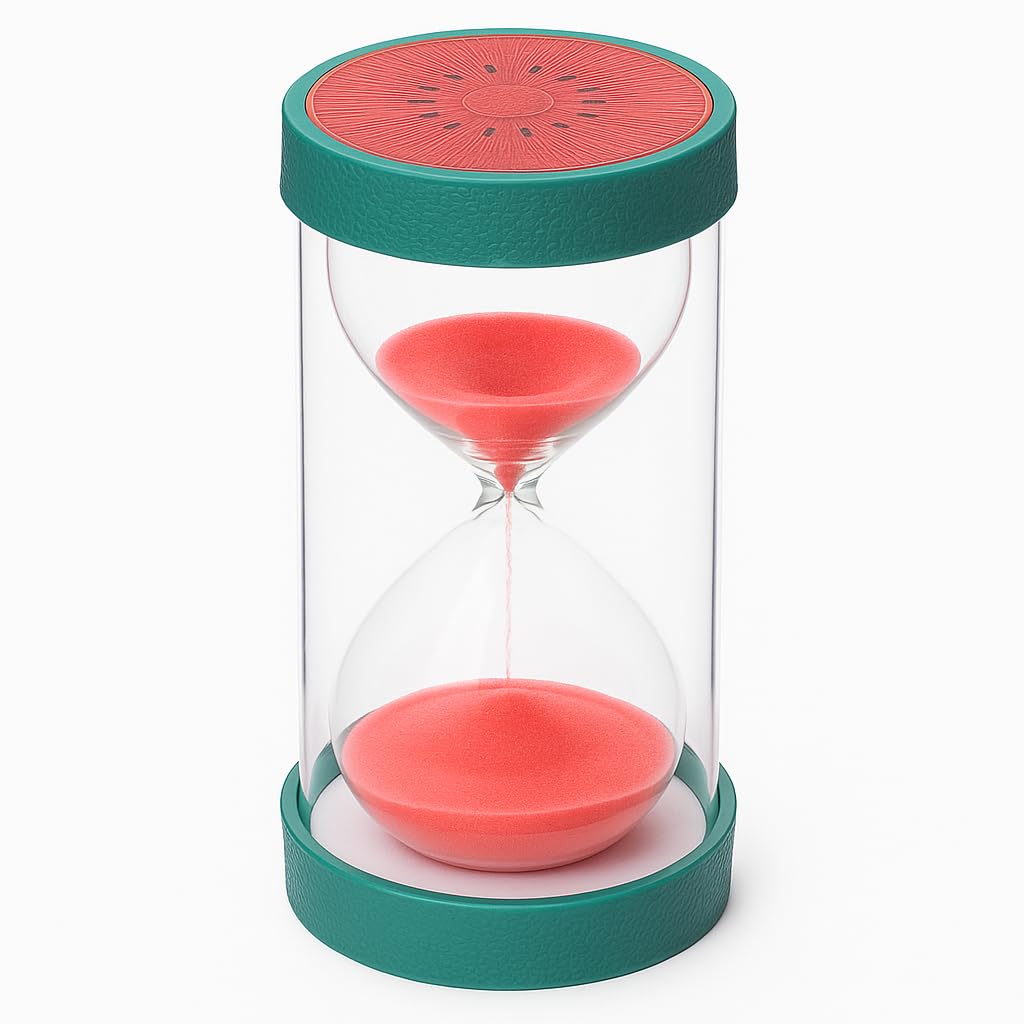 Jumbo Fruit Sand Timers for Kids – Durable, Colourful Hourglasses for Time Management and Learning – Perfect for Classrooms, Homework, Therapy, and Play (2 Min Watermelon)