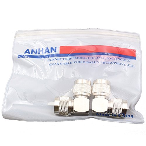 Adaptador coaxial N macho a macho ángulo recto miniatura 6