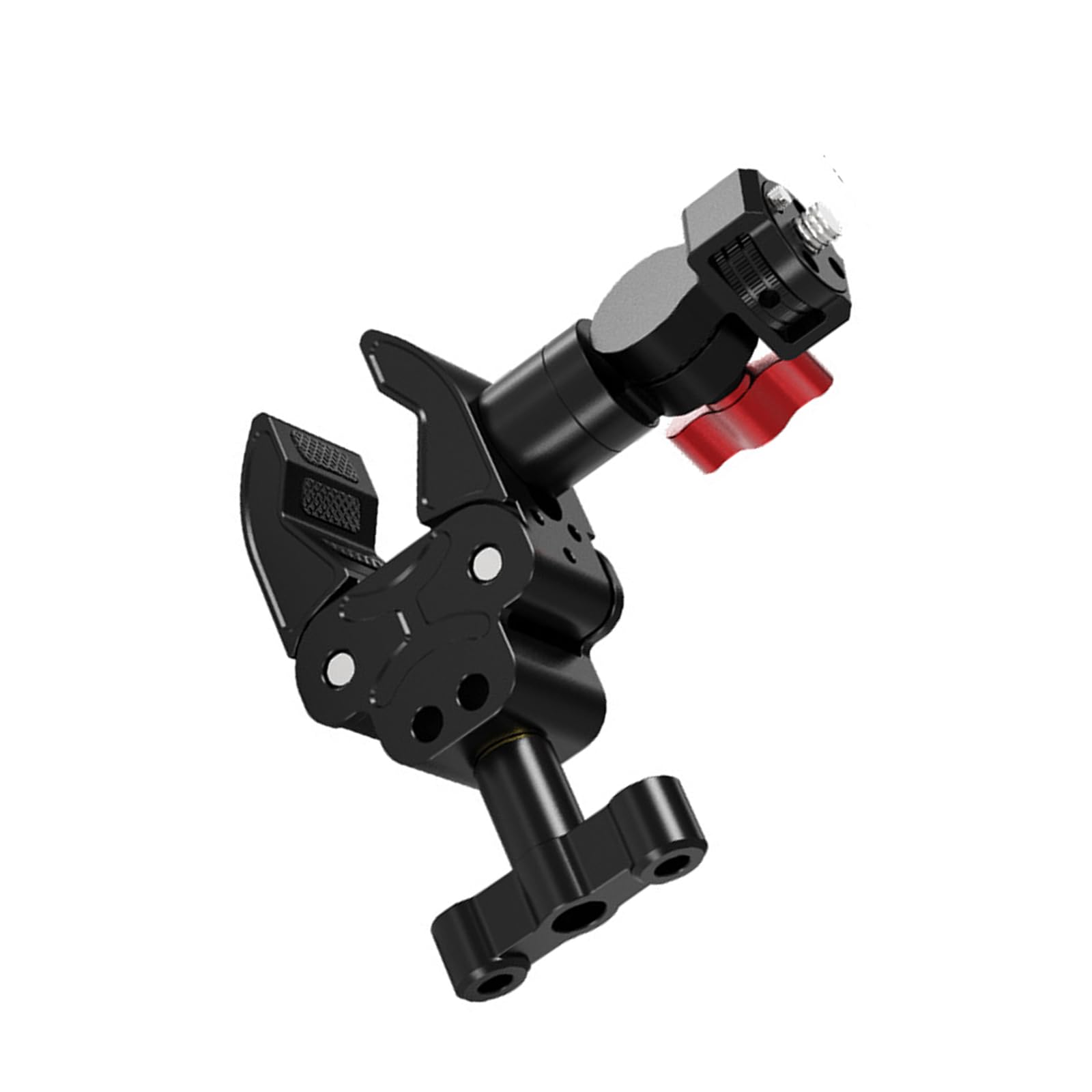 Staffa di morsetto per fotocamera in alluminio resistente alle intemperie per monitor microfoni DSLR 1/4 "Adattatore a sgancio rapido Morsetto per fotocamera ad angolo regolabile per esterni