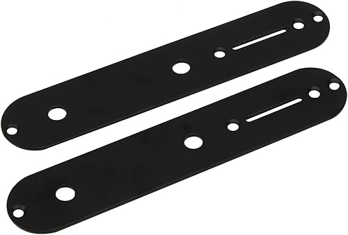 Miniatura 1 de 2 piezas de placa de control de Yootones placa de montaje para tele Telecaster estilo guitarra eléctrica piezas de repuesto (negro)