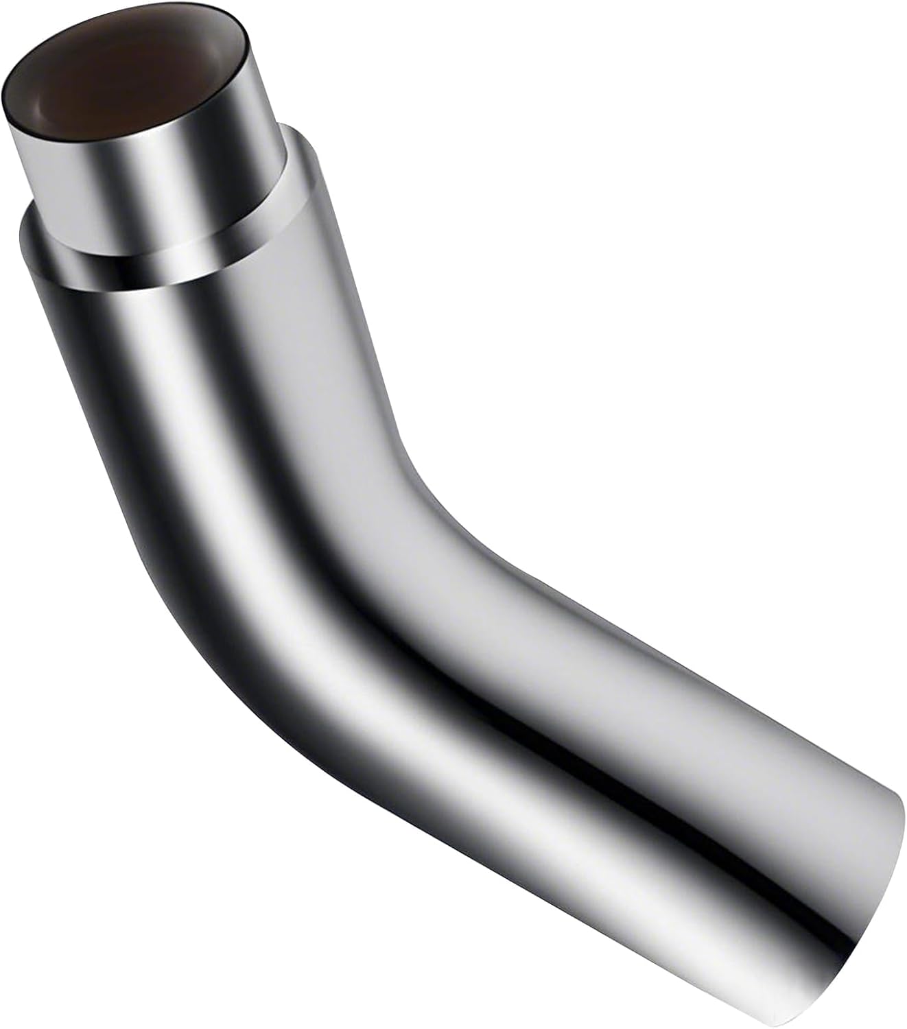 Diesel Exhaust Elbow Tip 304 Stainless Steel Polished Exhaust Pipe Elbow 4”Inlet to 5” Outlet 23" Overall Long Side Exit Exhaust Tip Compatible with Pickup Truck