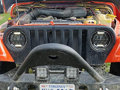 Ijdmtoy (2) H4-To-H13 Compatible With Jeep Wrangler Jk Anti-Flicker Decoders Fit Any 7-Inch Round Led Headlight Systems #TOP6