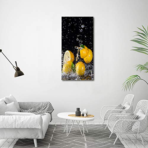 Image tableau photo décorative jaune citron pour mur de salon - 4