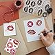 GLOBLELAND Sexy Lippen Transparenter Stempel Für Valentinstag Liebestext Silikon Transparente Stempel Prägeschablonen Vorlage Für DIY Scrapbooking Karten Herstellung von Fotoalben Dekorativ