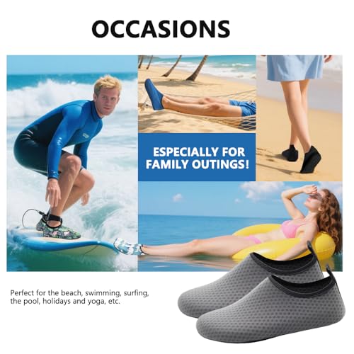 Image of Water Shoes for Women Men Quick-Dry Barefoot Aqua Socks Swim Pool Non Slip Surf Yoga Exercise Outdoor Trave Essentials