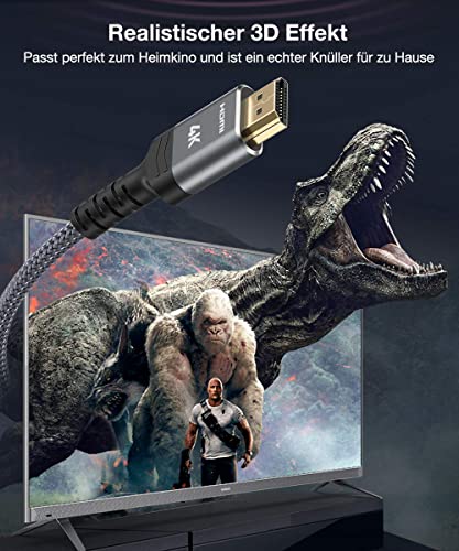 HDMI-Kabel 1m mit 4K Auflösung und vergoldeten Anschlüssen