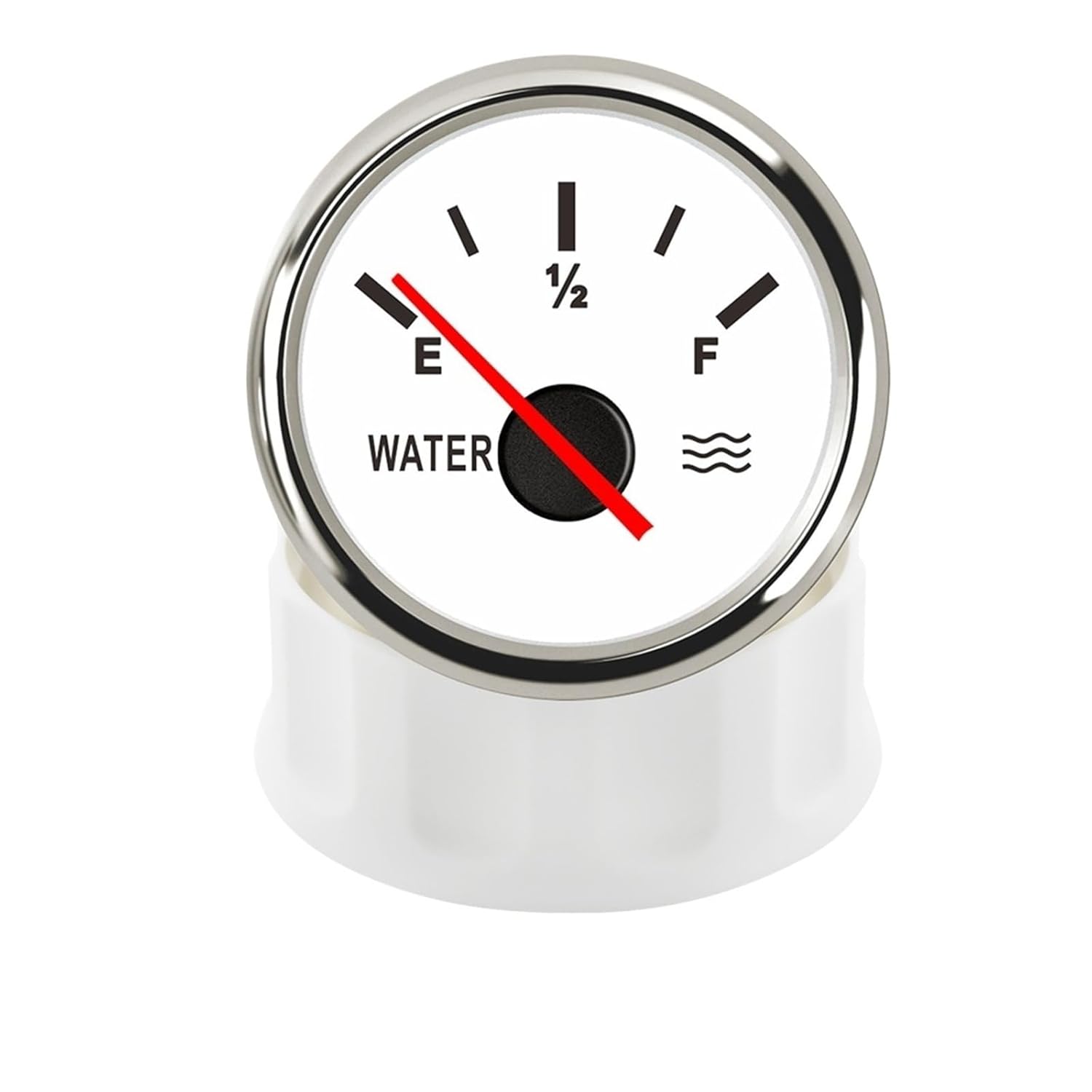 100-600mm Stainless Steel Marine Fuel Level Gauge Sensor Auto Red Color LED 0-190 Ohm Water Tank Meter Indicator for Car Boat(1Pcs White Gauge)