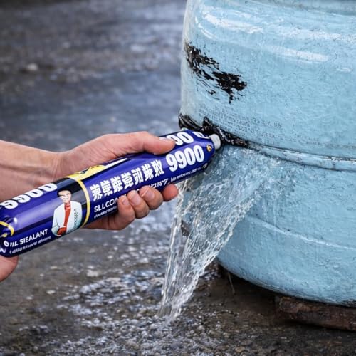 Image of Holstein Housewares Waterproof Silicone Sealant Adhesive for Roof & Leakage Repair | Weather Resistant | For Concrete, Metal, Steel, Aluminum, Tiles & Water Tank | Flexible & Paintable 750gm, Pack of 2