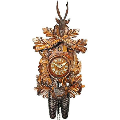 Reloj de cuco alemán tallado en madera de August Schwer Cover