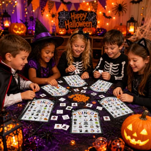 Halloween Bingo Game, 24 Player Party Card Set for Spooky Group Games-2 - image 6