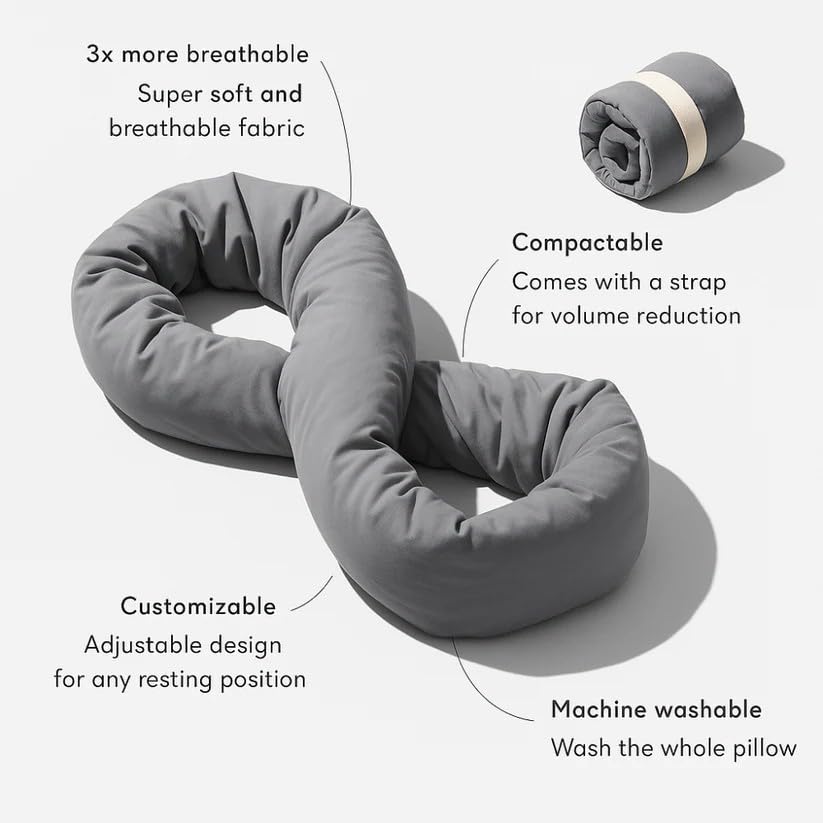 Cuscino da viaggio per supporto cervicale, comodo e portatile, per aereo, auto e ufficio