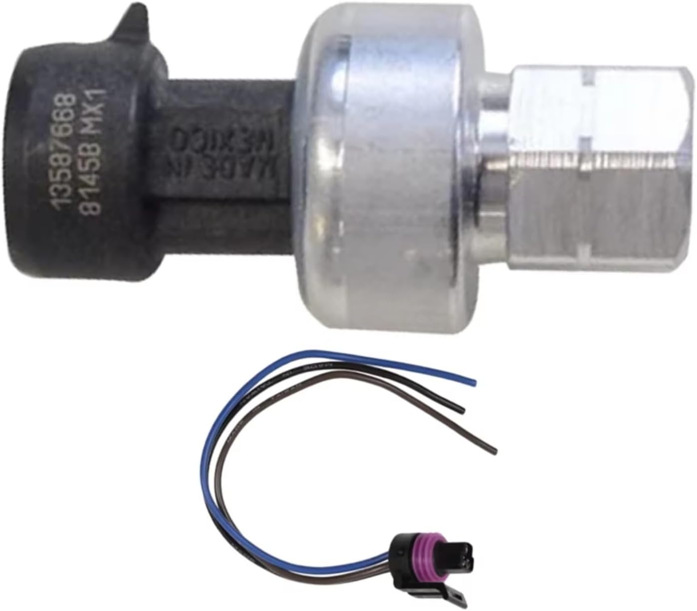 Car A/C Pressure Sensor Air Pressure Sensor, for Chevrolet 2002-2022 with Connector 6E5Z19D594AA Air Conditioning Refrigerant Pressure Sensor Switch