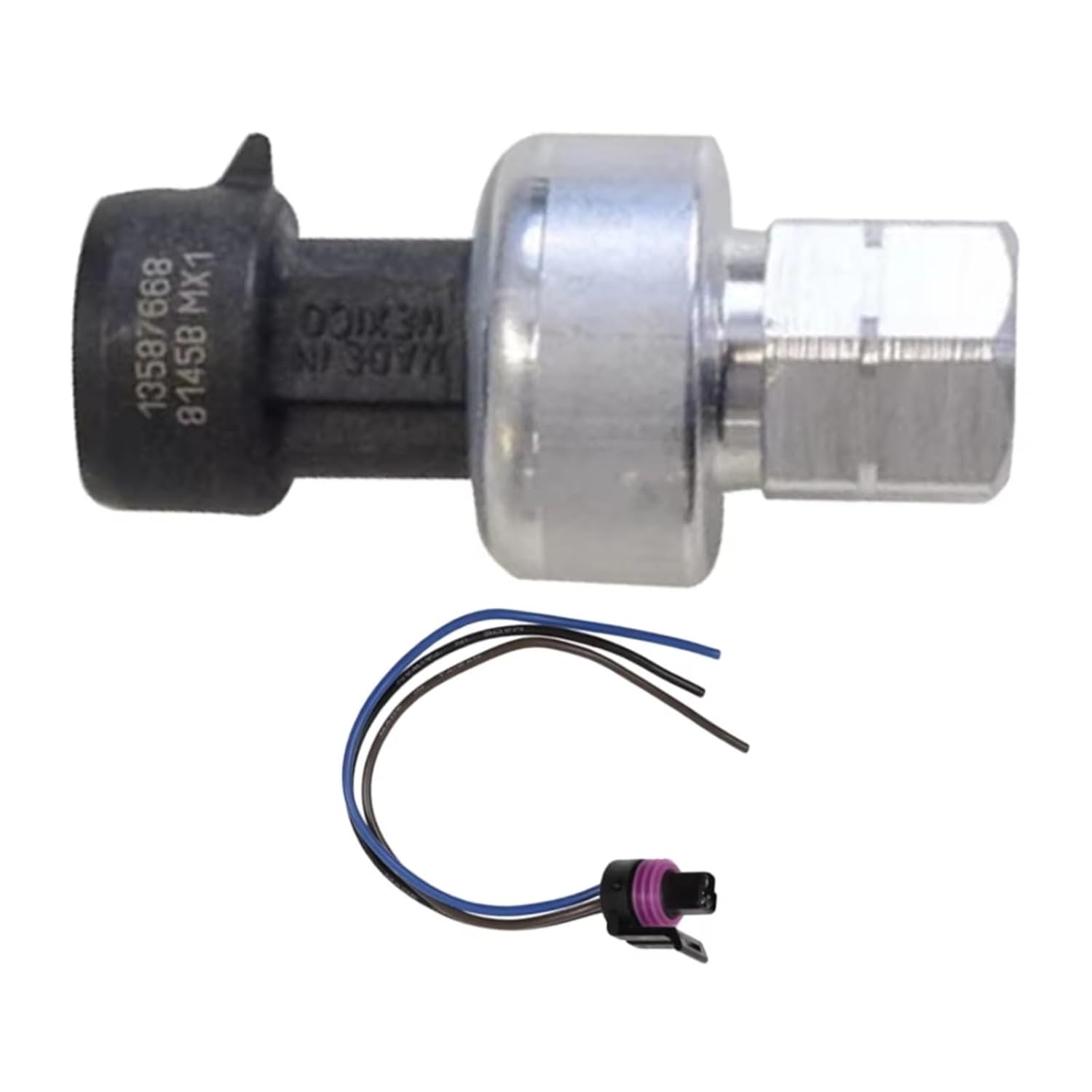 A/C Pressure Switch Sensor, for Buick 2003-2020 A/C Refrigerant Pressure Switch Sensor with Connector A/C Air Conditioning Pressure Sensor Switch 6E5Z19D594AA