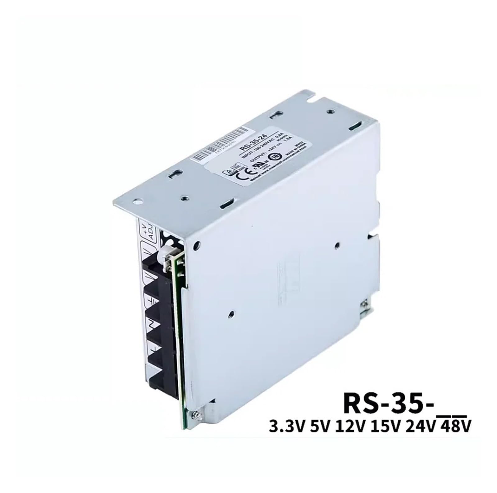 Zasilacz RS-35 RS-35-3.3 | 3,3 V RS-35-5 | 5 V RS-35-12 | 12 V RS-35-15 | 15 V RS-35-24 | 24 V RS-35-48 | 48 V 35 W (RS-35-48 (8)