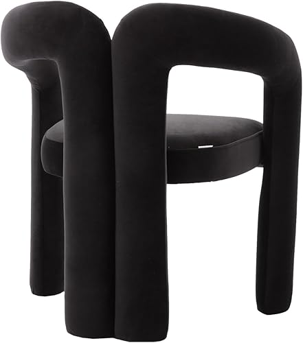 Miniatura 6 de Juego de 2 sillas de comedor modernas de terciopelo, sillas laterales tapizadas con barril para cocina, sillas de comedor, cómodas sillas de tocador