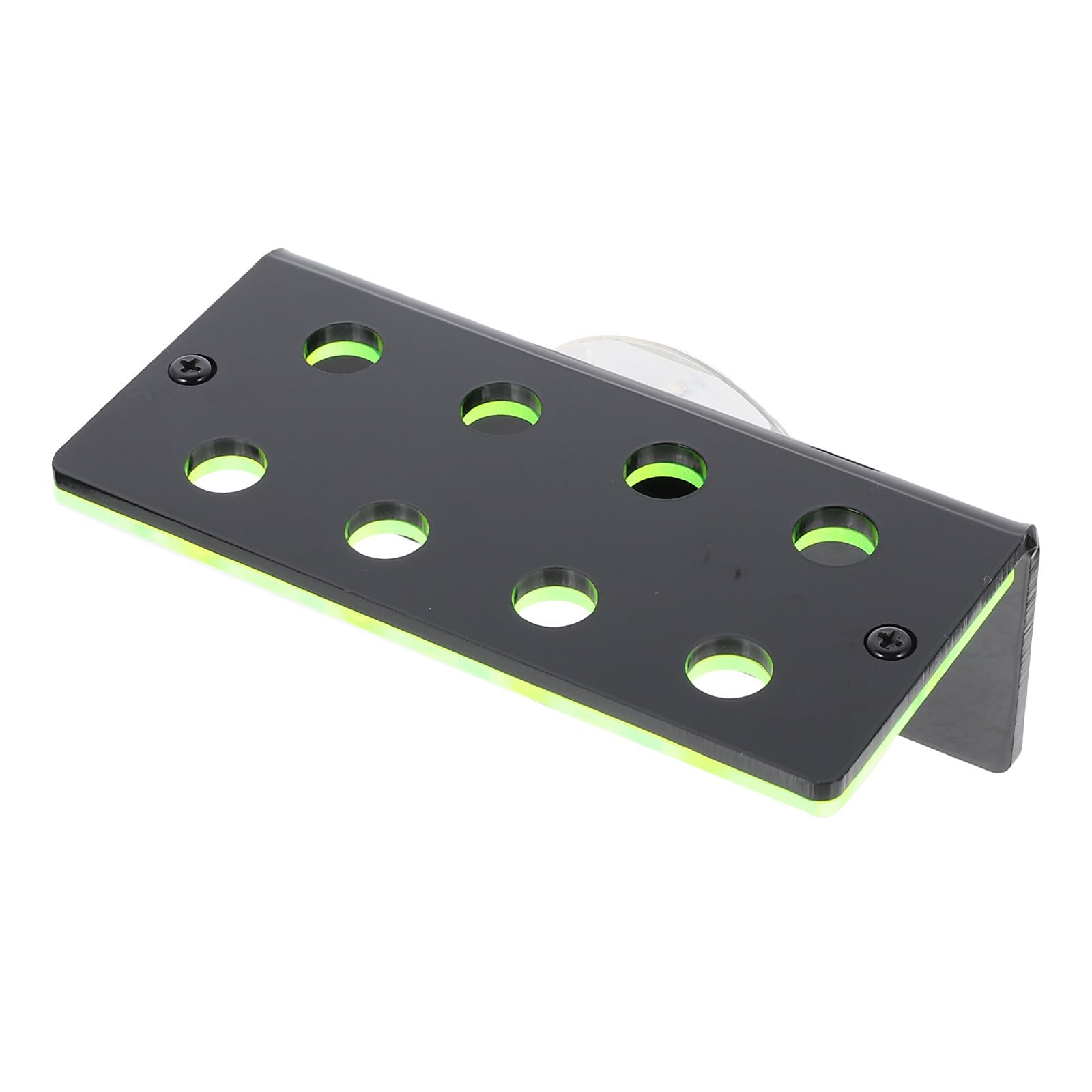 Akrylowy uchwyt na odłamki koralowe | Dwuwarstwowa fluorescencyjna zieleń, 14x7x5,5 cm, scenariusz użycia: rozmnażanie koralowców akwariowych