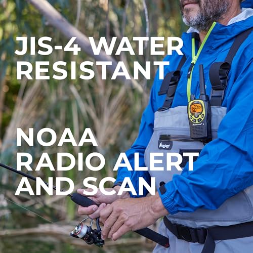 Midland GXT1030VP4 GMRS Two-Way Radio (50-Channel, Long Range, 142 Privacy Codes, SOS, NOAA, Rechargeable Nickel Battery, Black/Yellow, 2-Pack) - Image 7
