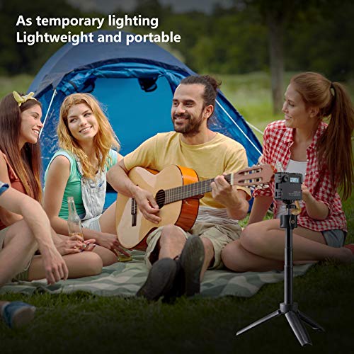 KU XIU Professional Smartphone Video Light Kit for Video Conference Recording YouTube Vlog, with Mini Tripod, Smartphone Holder, Extension Pole, Suction Cup, Adjustable Color Temperature & Brightness