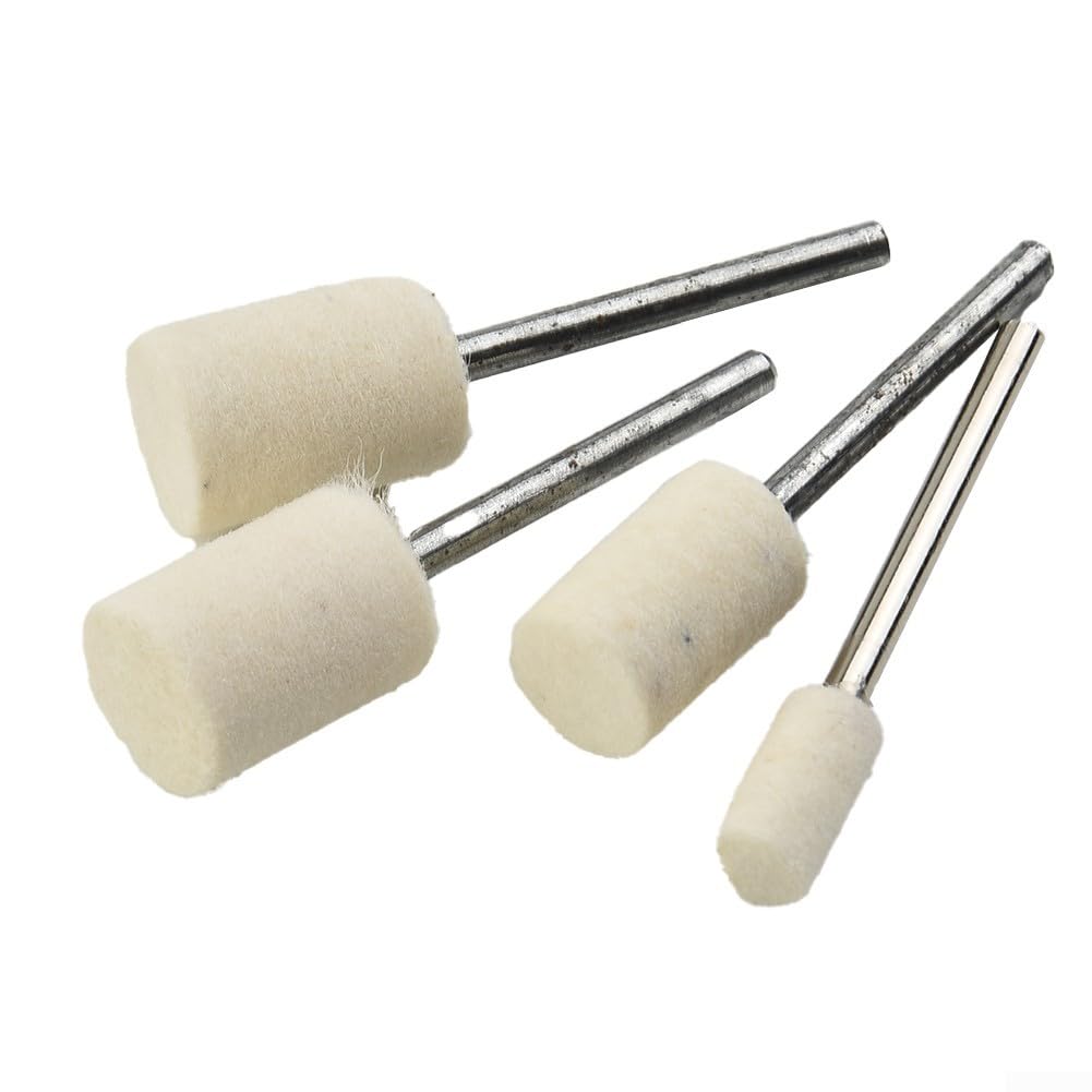 Set di punte professionali per lucidatura in feltro di lana per attrezzature in vetro e metallo (20PCS)