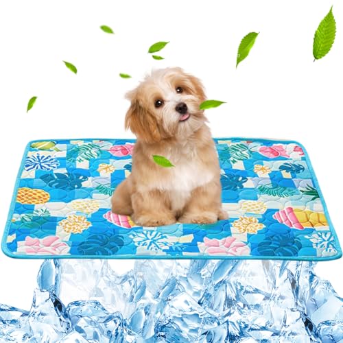 Tapis rafraîchissant pour chiens et chats - Lit auto-rafraîchissant pour chien, couverture et tapis antidérapant pour la maison et la voiture